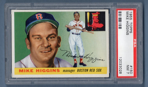 1955 Topps #150 Mike Higgins (12033028) PSA 7
