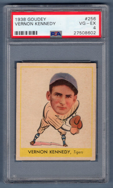 1938 Goudey #256 Vernon Kennedy (27508602) PSA 4