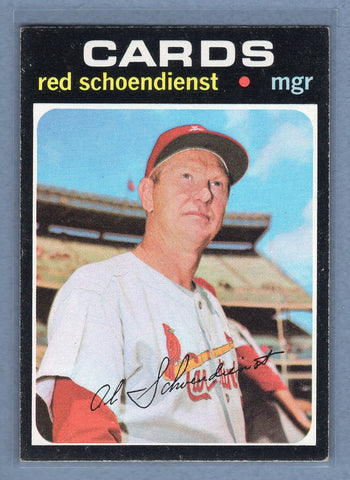 1971 Topps #239 Red Schoendienst (HOF) (a) EX  GO950