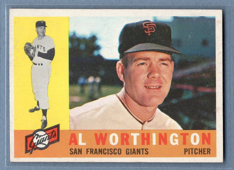 1960 Topps # 268 Al Worthington EX-MT High Grade Set Break