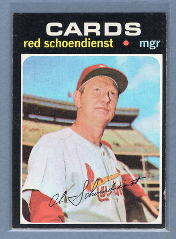 1971 Topps #239 Red Schoendienst (HOF) (c) EX  GO950