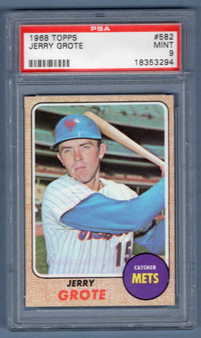 1968 Topps #582 Jerry Grote (18353294) PSA 9