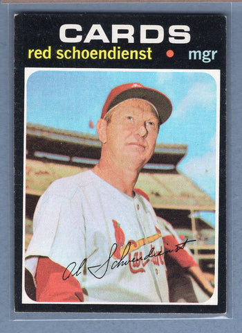 1971 Topps #239 Red Schoendienst (HOF) (d) EX  GO950