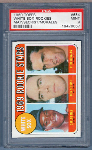1969 Topps #654 White Sox Rookies (19478057) PSA 9