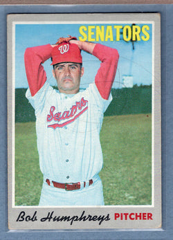 1970 Topps #538 Bob Humphreys   G  GOY