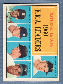 1961 Topps #45 NL ERA Leaders (Drysdale, etc.)(a) EX   GO417