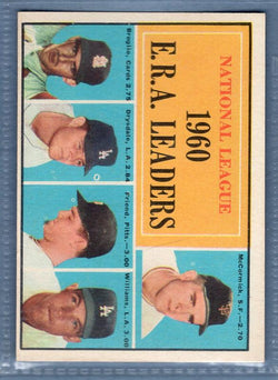 1961 Topps #45 NL ERA Leaders (Drysdale, etc.)(b) EX   GO417