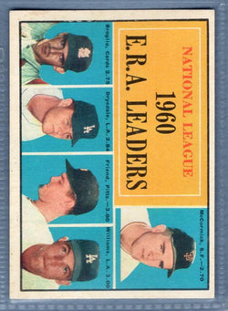1961 Topps #45 NL ERA Leaders (Drysdale, etc.)(d) EX   GO417