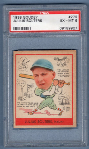 1938 Goudey #279 Julius Solters (09189927) PSA 6