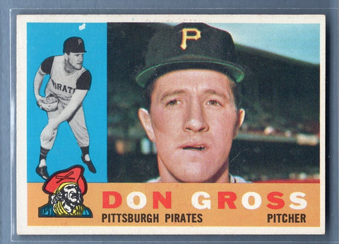 1960 Topps # 284 Don Gross EX-MT High Grade Set Break