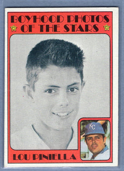 1972 Topps #491 Lou Piniella (Boyhood Photo) Ex-Nm