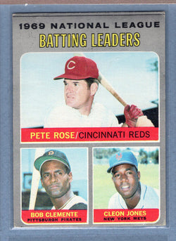 1970 Topps #61 NL Bartting Leaders (Clemente, Rose)  (c) VG-EX  GOY
