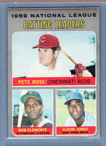 1970 Topps #61 NL Bartting Leaders (Clemente, Rose)  (c) VG-EX  GOY