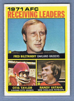 1972 Topps #5 Receiving Leaders (Biletnikoff) EX-MT  GO244