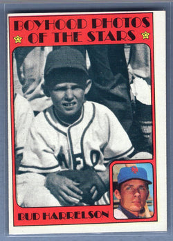1972 Topps #496 Bud Harrelson (Boyhood Photo) Ex-Nm