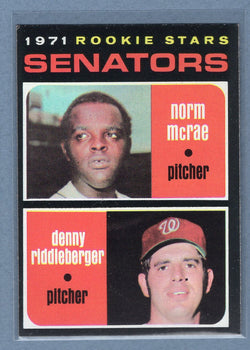 1971 Topps #93 Senators Rookies (McRae/Riddleberger)  (a) EX-MT  GO775