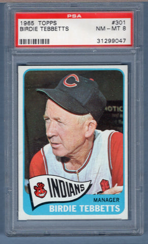 1965 Topps #301 Birdie Tebbetts (31299047) PSA 8