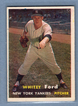 1957 Topps #25 Whitey Ford (HOF) (Wrinkle) G-VG   GO270