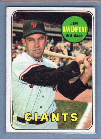 1969 Topps #102 Jim Davenport  VG-EX  GO501