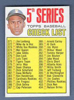 1967 Topps #361 Checklist 371-457 (Clemente) EX-MT  GO111