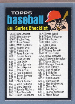 1971 Topps #619 Checklist 644-752 (No Copyright)   EX-MT  GO550