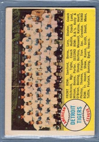 1958 Topps #397 Tigers Team VG-EX  GO149