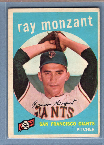 1959 Topps #332 Ray Monzant EX  GO186