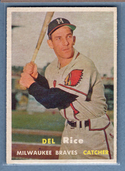 1957 Topps #193 Del Rice EX-MT  GO150