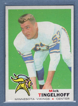 1969 Topps #195 Mick Tingelhoff (HOF) EX-MT  GO250