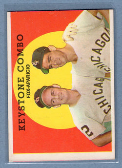 1959 Topps #408 Keystone Combo (Aparicio, Fox) EX   GO207