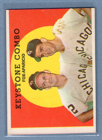 1959 Topps #408 Keystone Combo (Aparicio, Fox) EX   GO207