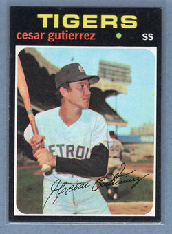 1971 Topps #154 Cesar Gutierrez  (b) EX-MT  GO775