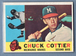 1960 Topps # 417 Chuck Cottier EX-MT High Grade Set Break