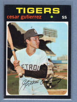 1971 Topps #154 Cesar Gutierrez  (d) EX-MT  GO775