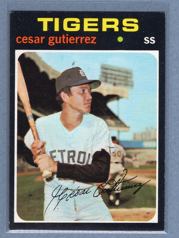 1971 Topps #154 Cesar Gutierrez  (d) EX-MT  GO775