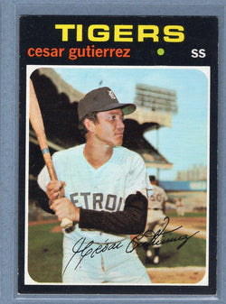 1971 Topps #154 Cesar Gutierrez  (f) EX-MT  GO775
