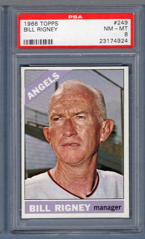 1966 Topps #249 Bill Rigney PSA 8