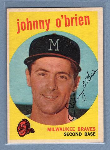 1959 Topps #499 Johnny O'Brien EX-MT  GO186